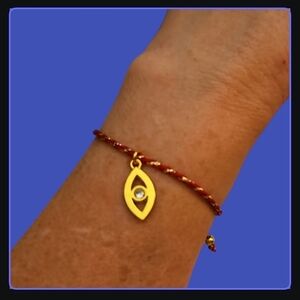 5/$25 Red Rakhi Evil Eye Tie Tennis Bracelet